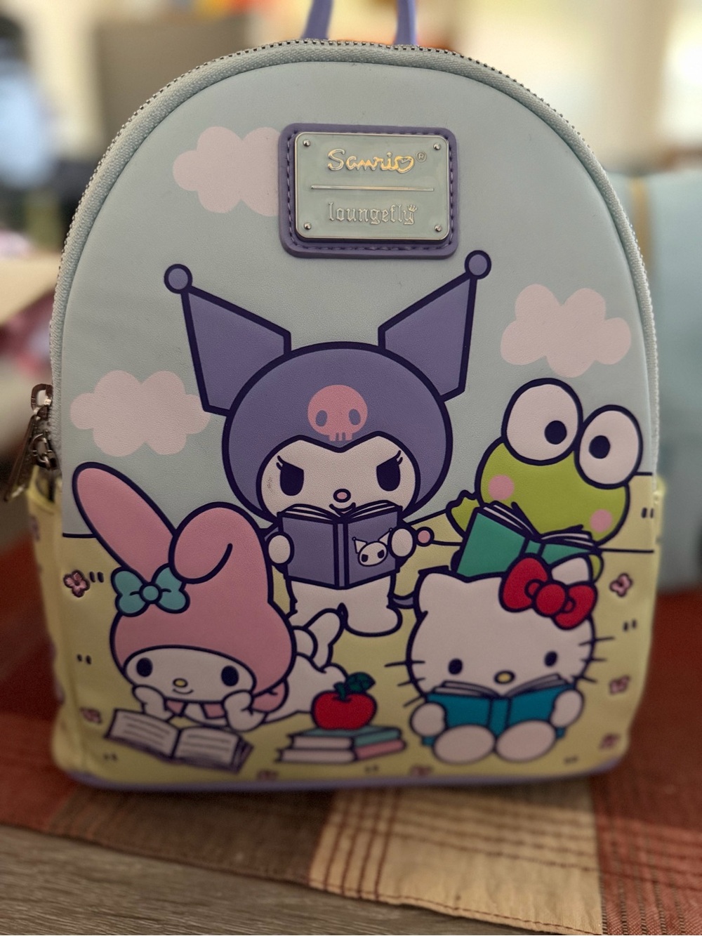 Loungefly Sanrio Pastel Mini Backpack in Light Blue, Purple, Pink, Green